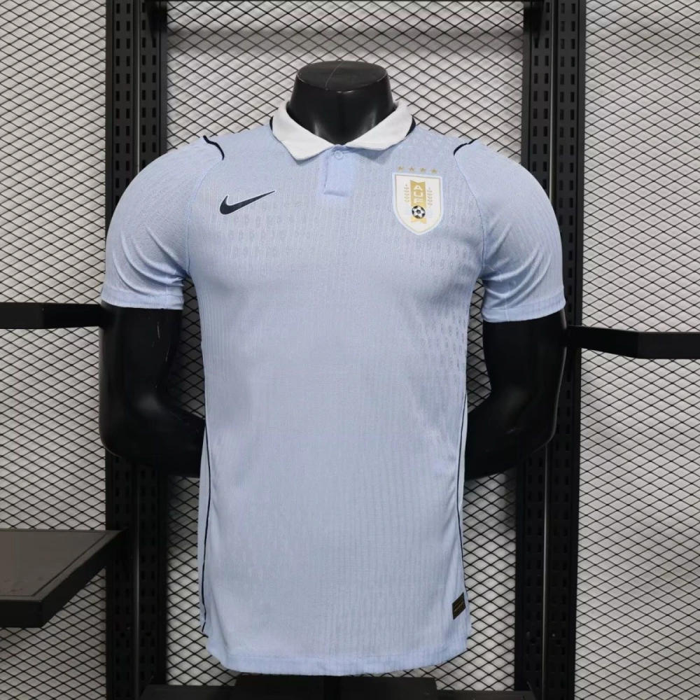 urugayHpv-1 Uruguay Home World Cup Player Edition Jersey 26/27 - Image 1